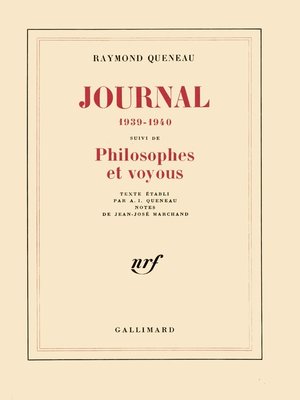 cover image of Journal (1939-1940) / Philosophes et voyous